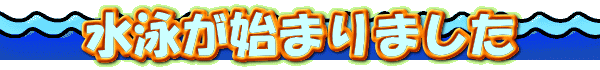 水泳が始まりました